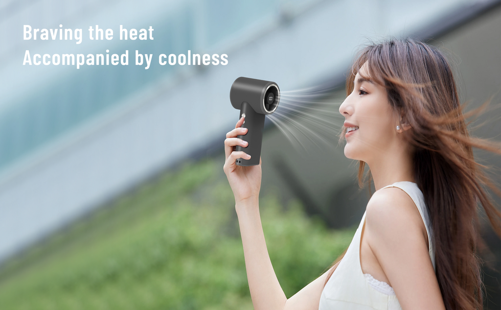 The DINZAN 100-Speed Handheld Fan: Your Summer Essential for Cool Comfort & Eye Health