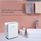 3 In 1 Humidifier Dehumidifier Combo Air Filtration, Small humidifiers for Home Livingroom Bedroom Bathroom Basement With Drain Hose Humidity and Temperature Display,5 Modes,7 Color LED Light