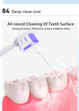 2-1 Oral Clean Kit- Water Dental flosser & Electric Toothbrush Combo- Brushing & Flossing- for Teeth Cleaning and Gum Health (white)