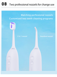 2-1 Oral Clean Kit- Water Dental flosser & Electric Toothbrush Combo- Brushing & Flossing- for Teeth Cleaning and Gum Health (white)
