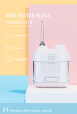Portable Mini Water Flosser for Teeth, Gums, Braces Care and Travel with 2 Flossing Tips, Rechargeable and IPX7 Waterproof, Water Teeth Cleaner Picks, White