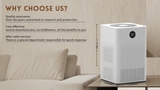 HD022 Rotary Dehumidifier for Bedroom with Drain Hose Ultra Quiet Small Portable Dehumidifiers for Basement Home Bathroom RV Dehumidifiers with Washable Filter Humidity Display Timer Mode