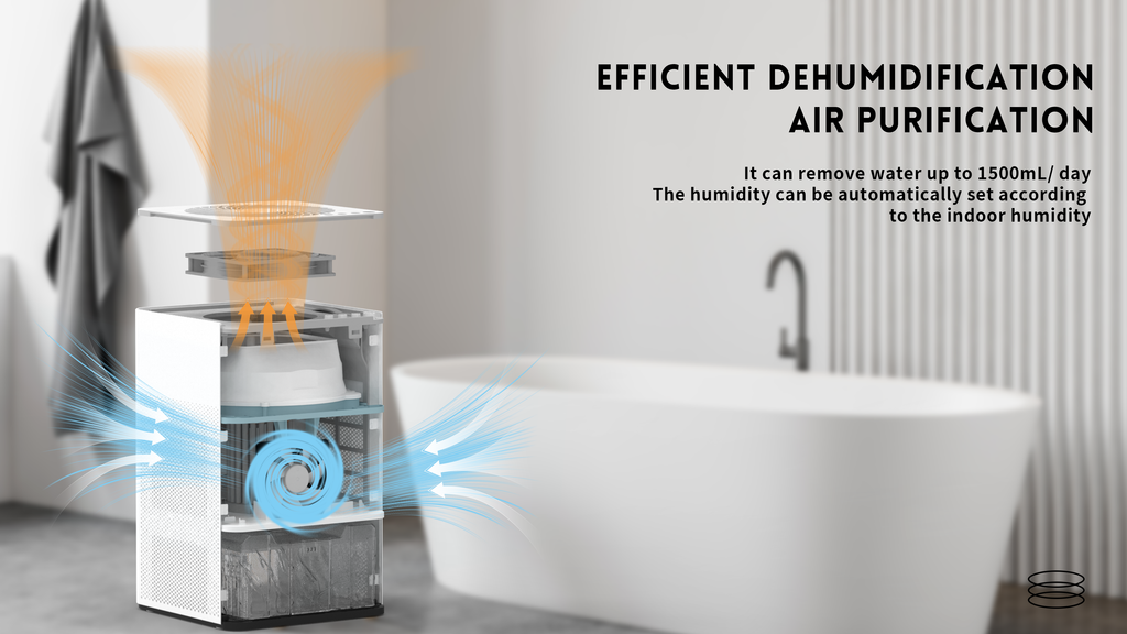 Transform Your Space with the DINZAN 3-in-1 Humidifier, Air Purifier & Clothes Dryer: Peltier Technology for Year-Round Comfort