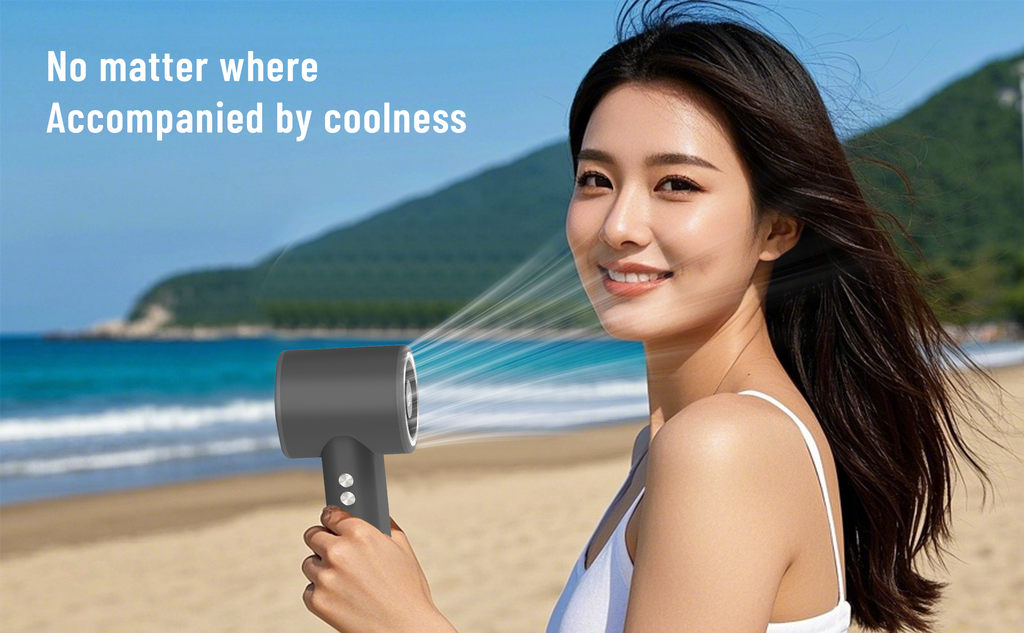 The DINZAN 100-Speed Handheld Fan: Your Summer Essential for Cool Comfort & Eye Health