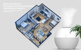 2 In 1 Humidifier Dehumidifier Combo Small Dehumidifer for Bedroom With Drain Hose Humidifer Home Air Purifier RV Bathroom Auto Adjustment Timer Setting 3L Large Water Tank 7 Color LED Lights