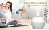 2 In 1 Humidifier Dehumidifier Combo Small Dehumidifer for Bedroom With Drain Hose Humidifer Home Air Purifier RV Bathroom Auto Adjustment Timer Setting 3L Large Water Tank 7 Color LED Lights