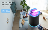 UVA 365nm Mosquito Killer Lamp with Strong Suction – 360° Indoor Insect Trap, Quiet & Smart Light Control