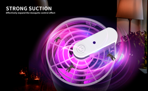 UVA 365nm Mosquito Killer Lamp with Strong Suction – 360° Indoor Insect Trap, Quiet & Smart Light Control