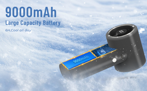 DINZAN Mini Handheld Fan 9000mAh USB Rechargeable, 100-Speed Wind Portable Personal Fan with 6H Runtime, Handheld Fans for Women Compact for Travel Outdoor Activity Sports Office Working